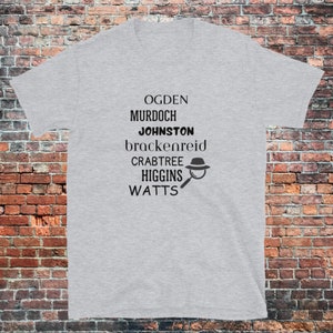 Murdoch Cast Short-Sleeve women&#39;s Tee canadian tv show murder mystery cast members tribute fan gear holiday gift idea