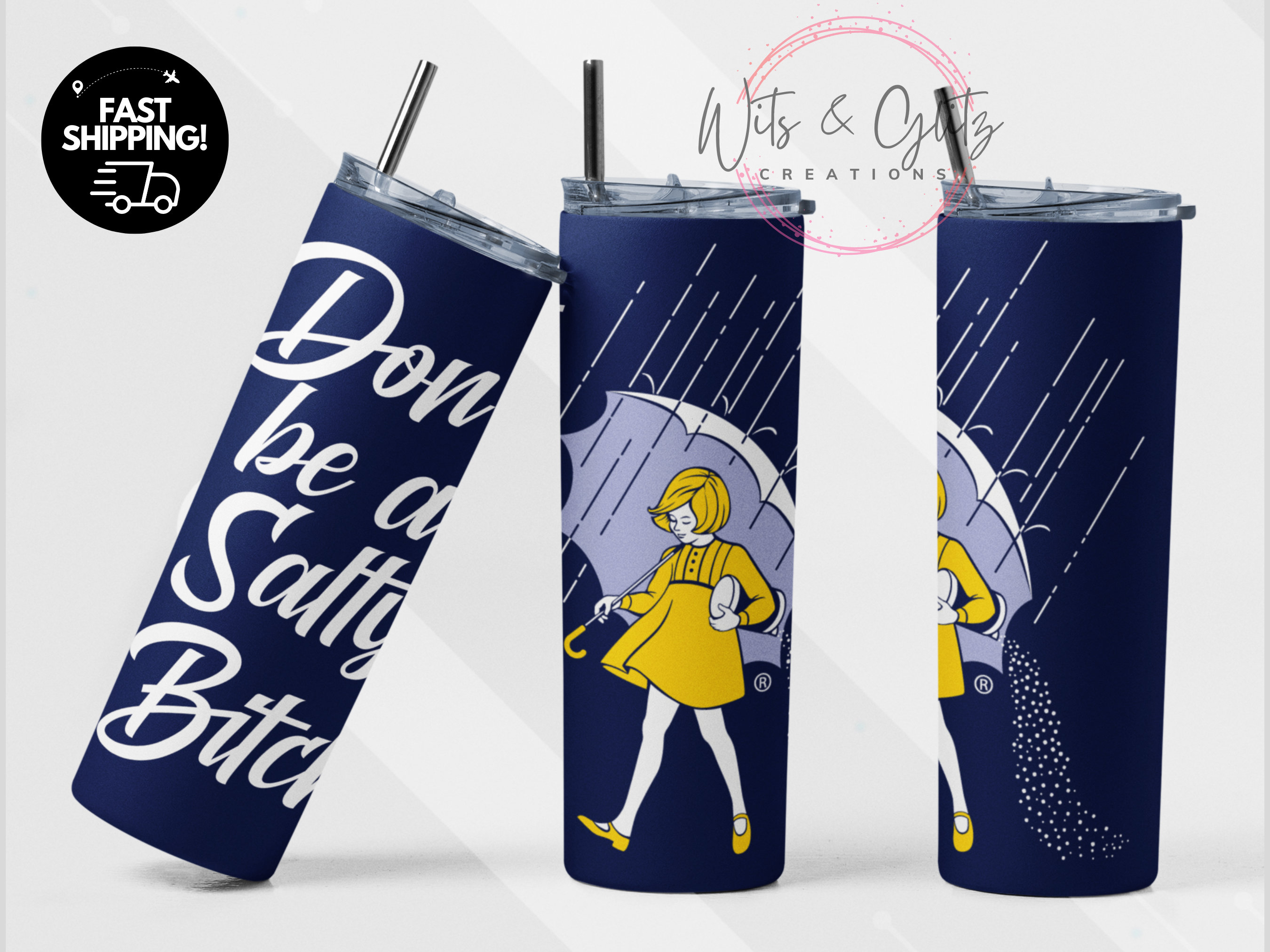 Home Gifts Pastel The Salty Bitch Wine Cup Tumbler main image 1