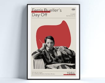 Ferris Bueller's Day Off | Minimalist Movie Poster | Modern Digital Download | Art Print