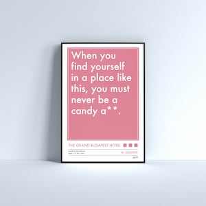 Grand Budapest Hotel: When You Find Youreself In A Place LIke This | Wes Anderson Movie Quote Printable Wall Art Poster | Digital Download