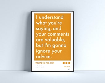 Póster de la película "El Sr. Fox": Wes Anderson (descarga digital)