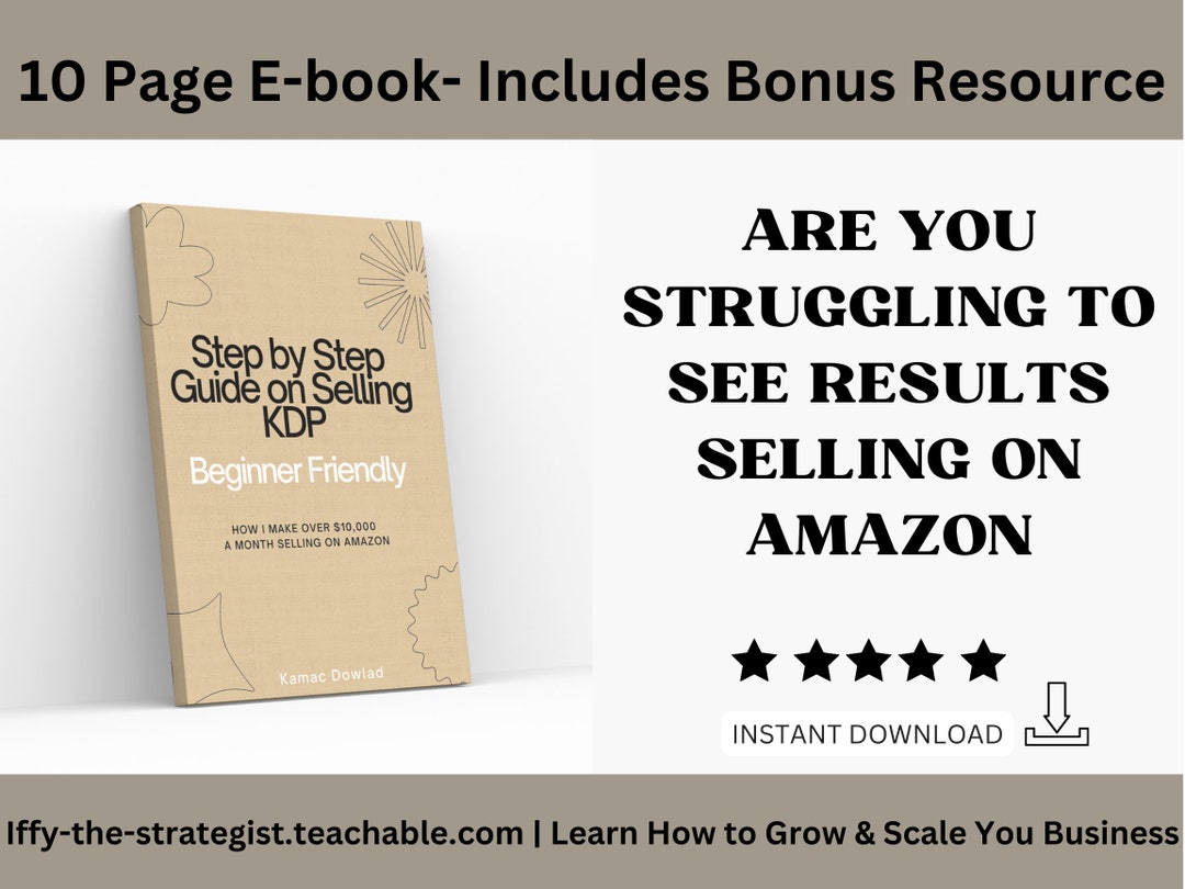 30day Amazon KDP Success Selling Plan Eguide KDP Business Etsy