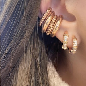 Dainty Single Thick Band Ear cuff  Silver Conch Ear Cuff Earrings 925 Solid Sterling Silver Gold Plated Ear Cuff Plain Ear Cuff