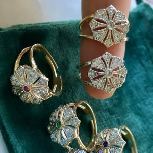 Lily Signet Ring Little Finger Ring Big Pinky Finger Ring Pave Little Finger Ring Dainty Ring 925 Solid Sterling Silver Gold Plated