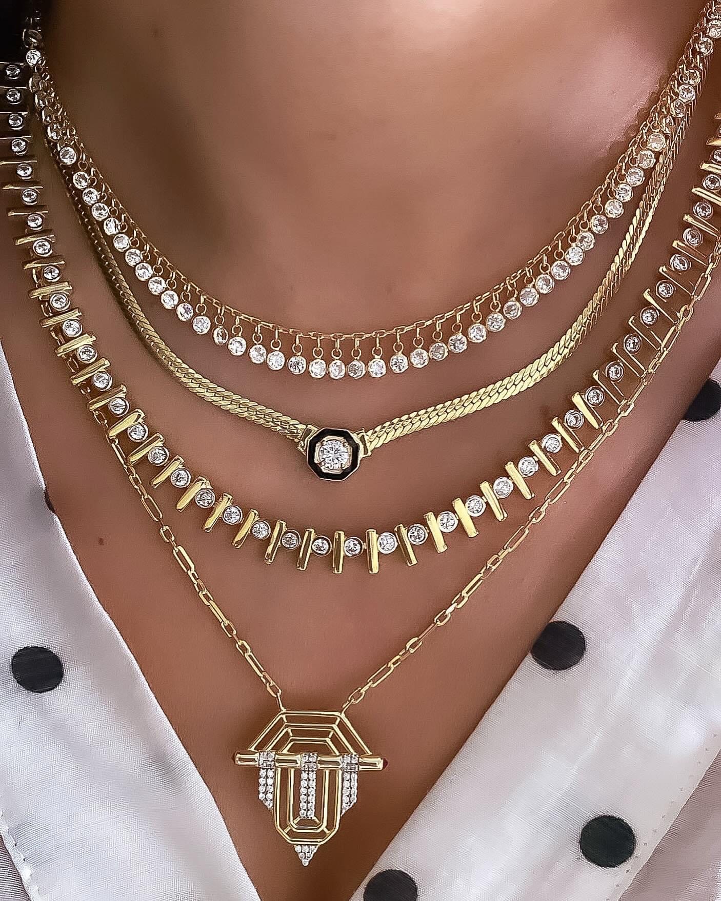 ネックレス・ペンダント Multi Chain Spike Necklace Junya Watanabe Silver Multi Chain Spike Necklace Junya Watanabe