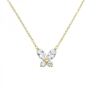 Butterfly Necklace Cz Gemstone necklace Chain Necklace 925 Solid Sterling Silver Gold Plated Cubic Zirconia Dainty Butterfly Pedants