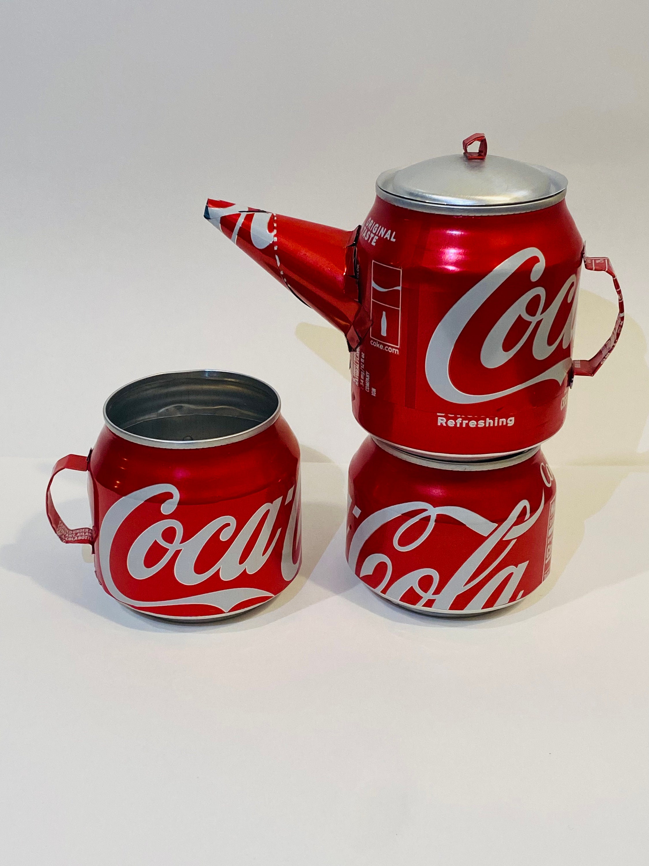 Teapot Set Made With Soda Cans Etsy