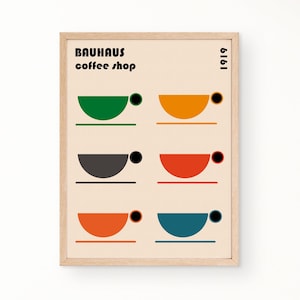 Wall Art Kitchen Decor Coffee Bauhaus Poster Print Gift for Coffee Lovers Coffee Poster Gift For Her Housewarming Gift