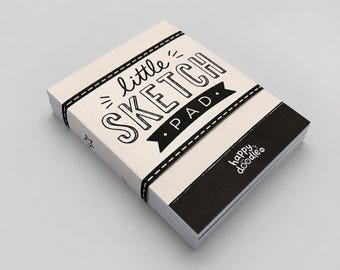 Set of 3 Mini Sketch Pads, Blank Drawing Notebooks, Travel Art Pad Bundle