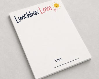 Lunchbox Love Notepad, Kids Lunchbox Notes, 4.25 x 5.5, 50 Sheets