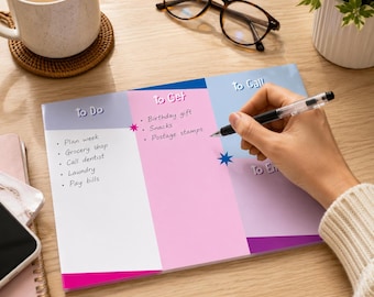 Daily Task Organizer Notepad, 4-Category To Do List (8" x 6")