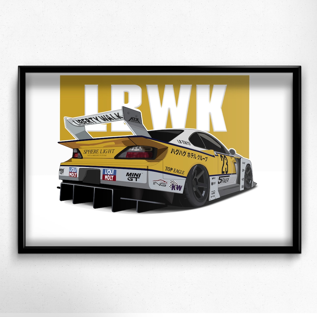 Nissan S15 LBWK Silhouette Digital Download Poster - Etsy