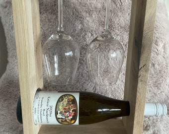 Weinhalter Flaschenhalter Weinregal  Massivholz Weihnachtsgeschenk