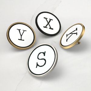 Puxadores grandes para portas de armários com letras e números do alfabeto para máquinas de escrever, puxadores de móveis vintage para gavetas, guarda-roupas, cômodas