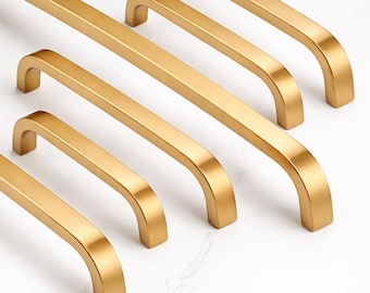 Gouden kastgrepen, moderne ladegrepen, gouden deurgrepen voor keuken, kledingkast en kasten, hoogwaardige messing kastgrepen, luxe hardware