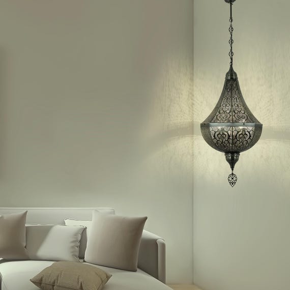 Metal Moroccan Lantern Pendant Light - Turkish Style