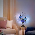 Turkish Mosaic Bedside Lamp 3-Globe Tree Design