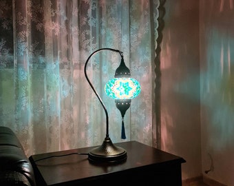 Lampe de chevet turque en verre mosaïque, nouveau design