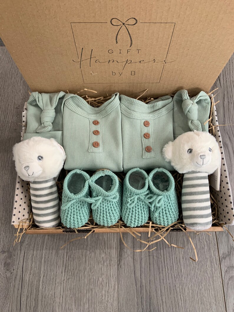 Twin Unisex Baby Gift Box Twin Gift Set Twin Baby Shower Gift Twin Boy