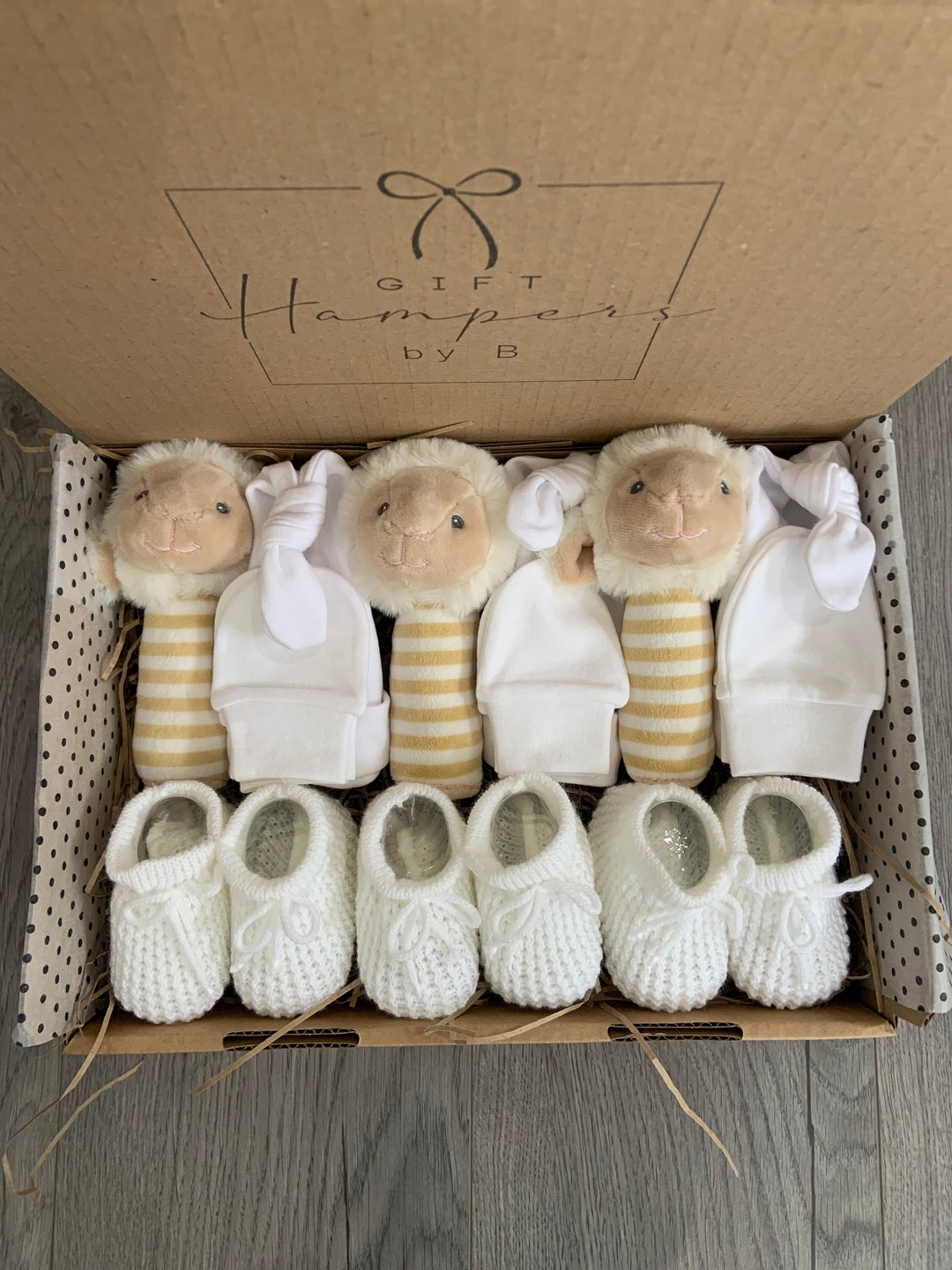 Pure White Triplets Baby Gift Box Triplets Gift Set Etsy