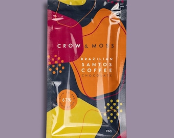 Crow & Moss Chocolate Brazilian Santos Coffee Dark Chocolate 67%