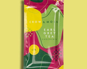 Crow & Moss Chocolate Earl Grey Tea Dark Chocolate 67%