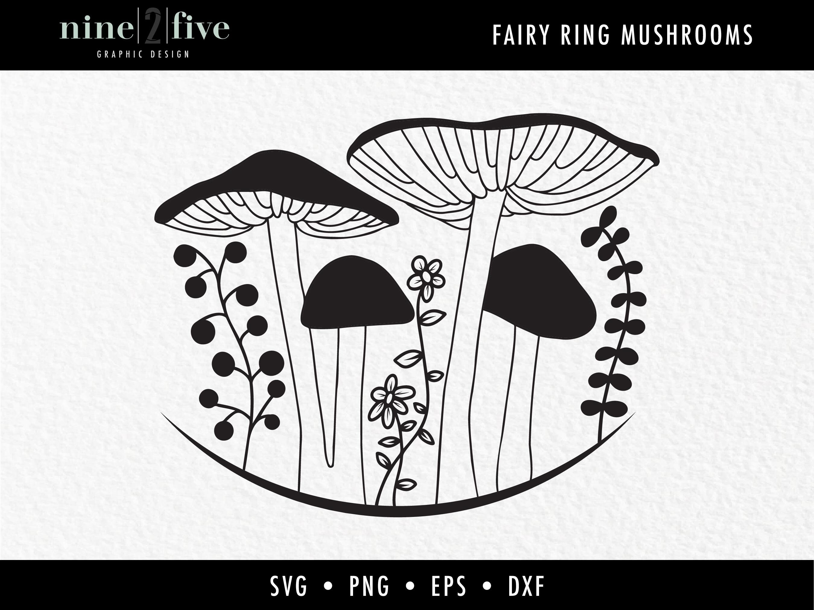 Mushroom SVG, Fairy Ring SVG, Shroom Svg, Magic Mushroom, SVG Cut Files