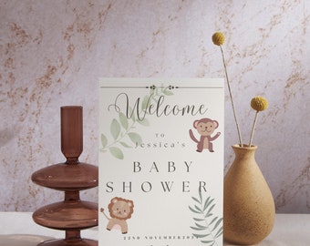 Baby-Dusche-Willkommens-Zeichen, Baby-Dusche-Zeichen, Baby-Dusche, Willkommensschild, Baby, Baby-Dusche-Spiele, personalisiertes Baby, Digital
