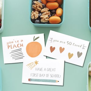 Note per il pranzo per bambini, Carte di affermazione positiva, Note per il pranzo per la scuola materna, Biglietto per il pranzo stampabile, Download digitale
