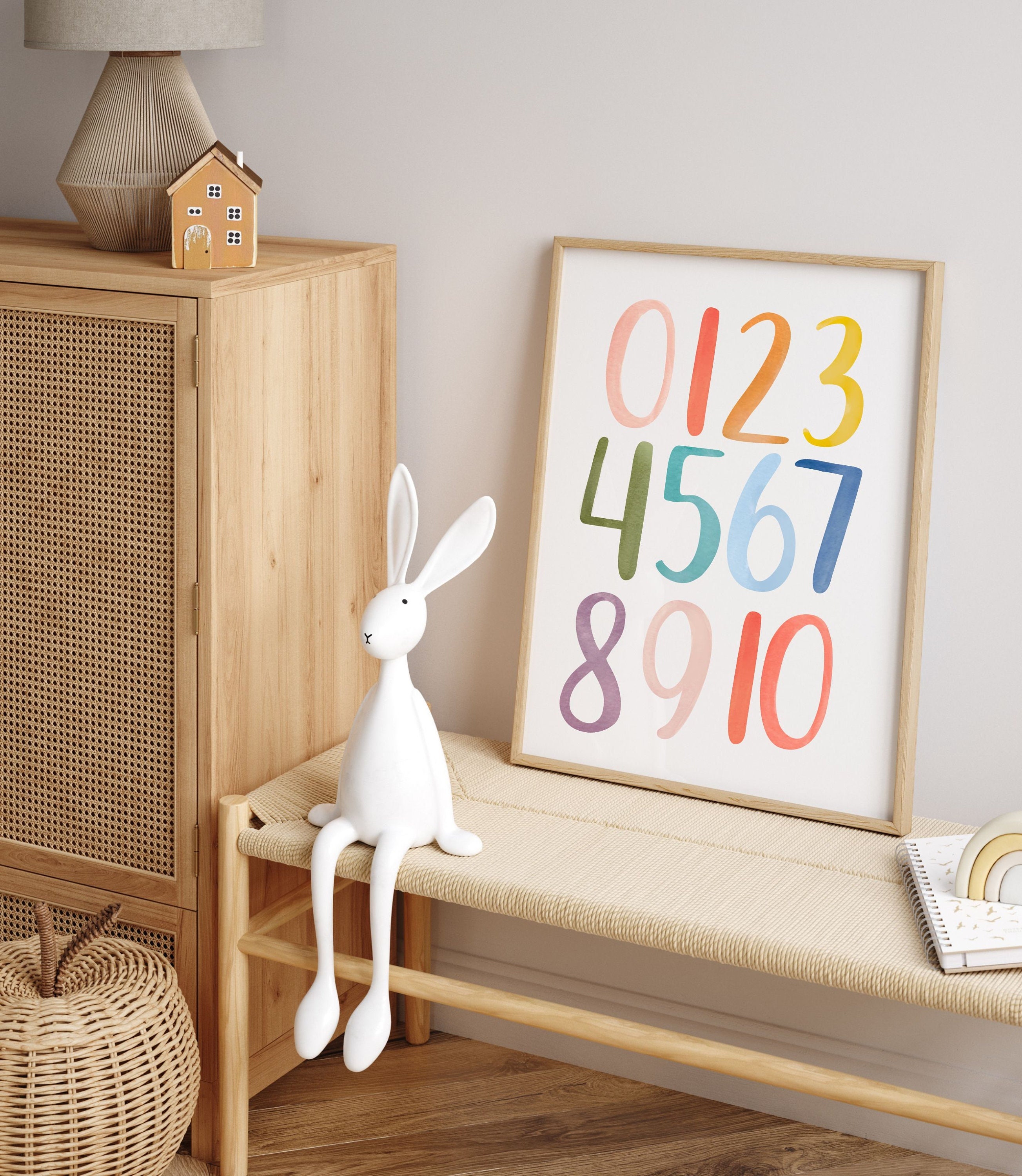 Rainbow Numbers Poster 1-10, Watercolor Counting Poster, Learn to Count ...