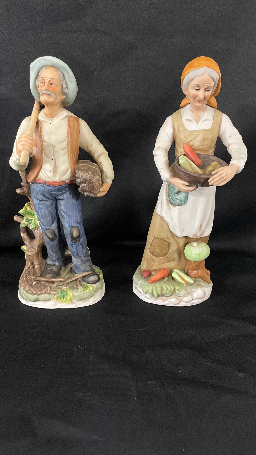 Old Man And Woman Figurines Etsy Old Man And Woman Figurines Etsy