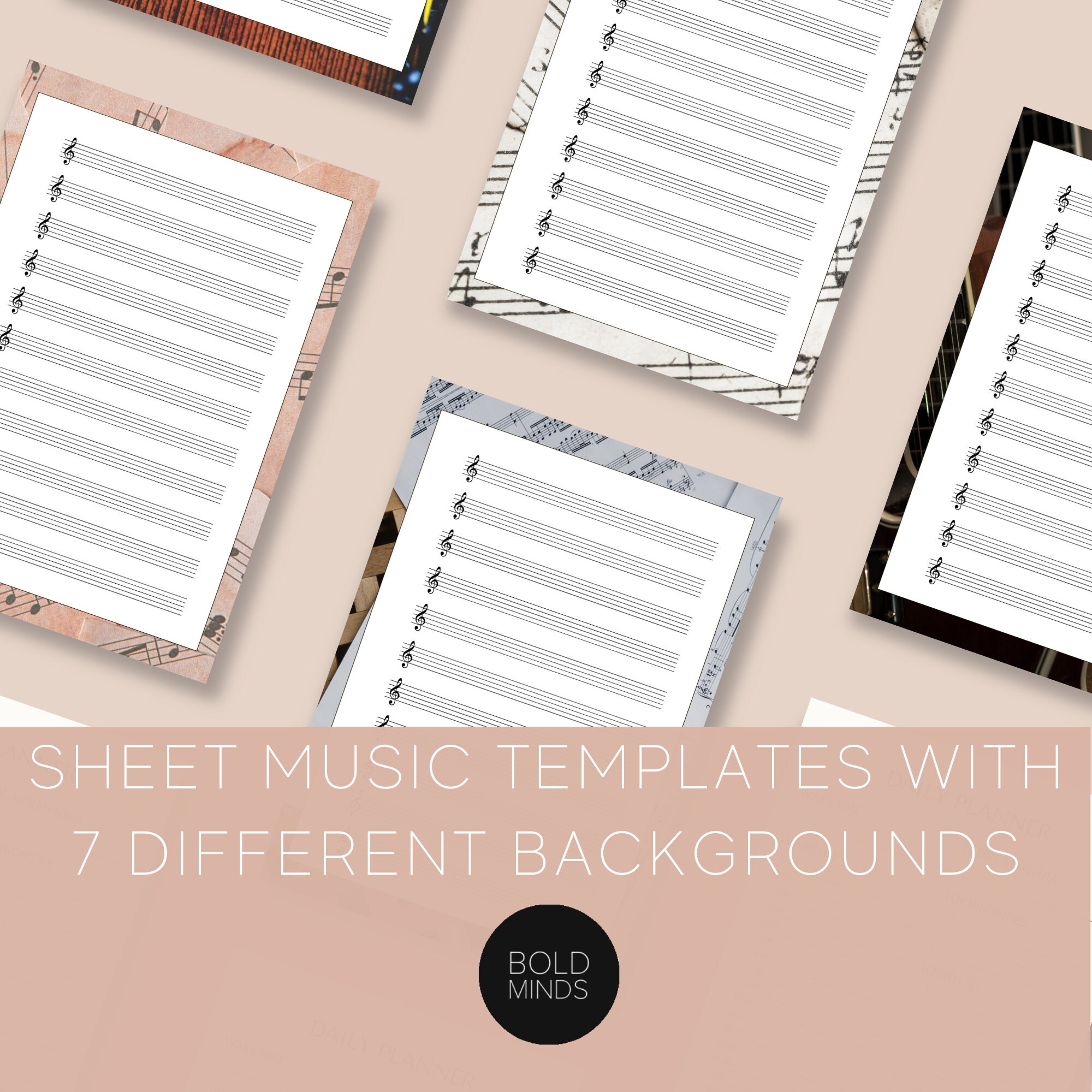 Digital / Printable Sheet Music PDF for Songwriters, Musicians, Music ...