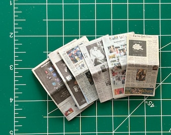Miniature Sunday NYT Newspaper 1:12 Scale PDF Digital Download