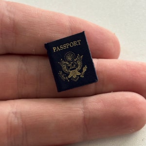 12th scale miniature passport dollhouse accessory