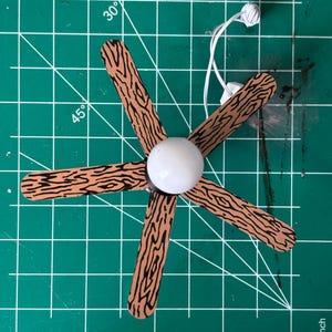 1:12th Scale working miniature ceiling fan with light