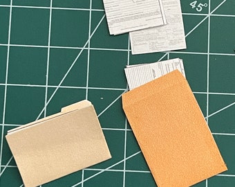 1/12 Scale Miniature Folders and Documents: Office Clutter (PDF Digital Download)