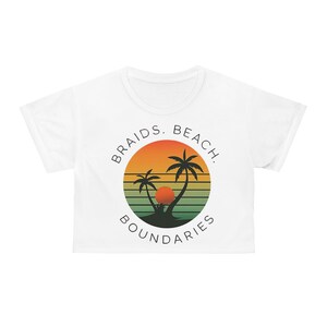 Zöpfe. Strand. Grenzen| Racerback Tank Top | Sommer Top | Freizeitkleidung, Urlaubsshirt| Geschenk für Sie
