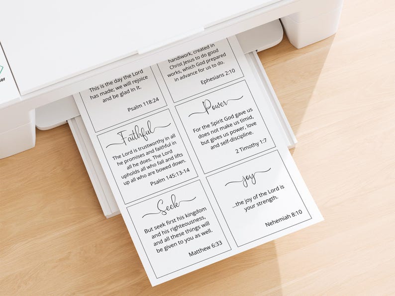 Scripture Memory Padd Printable Scripture Cards for Memory Verses and Bible Study Supplies ...