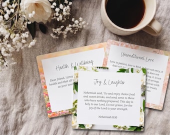 Tarjetas de oración para el matrimonio, juego de pasajes bíblicos, regalo para despedida de soltera / descarga digital