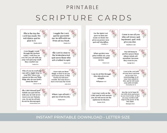 Tarjetas de las Escrituras para aliviar la ansiedad / 12 tarjetas con versículos bíblicos para inspirar ánimo y paz. Descarga digital.