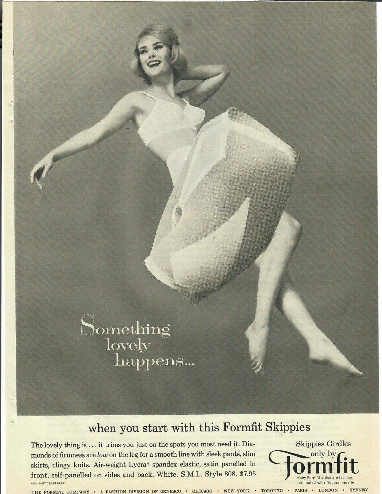 1969 Formfit Rogers Body Package Bra Slip Stocking Girdle Photo
