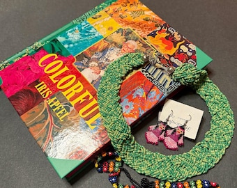 Vintage Beaded Jewelry Gift Set + Iris Apfel Colorful Book