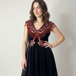 indie evening dresses Wedding-Guest Midi Party Dress with Short Sleeves Hunter Green / Large main image 0