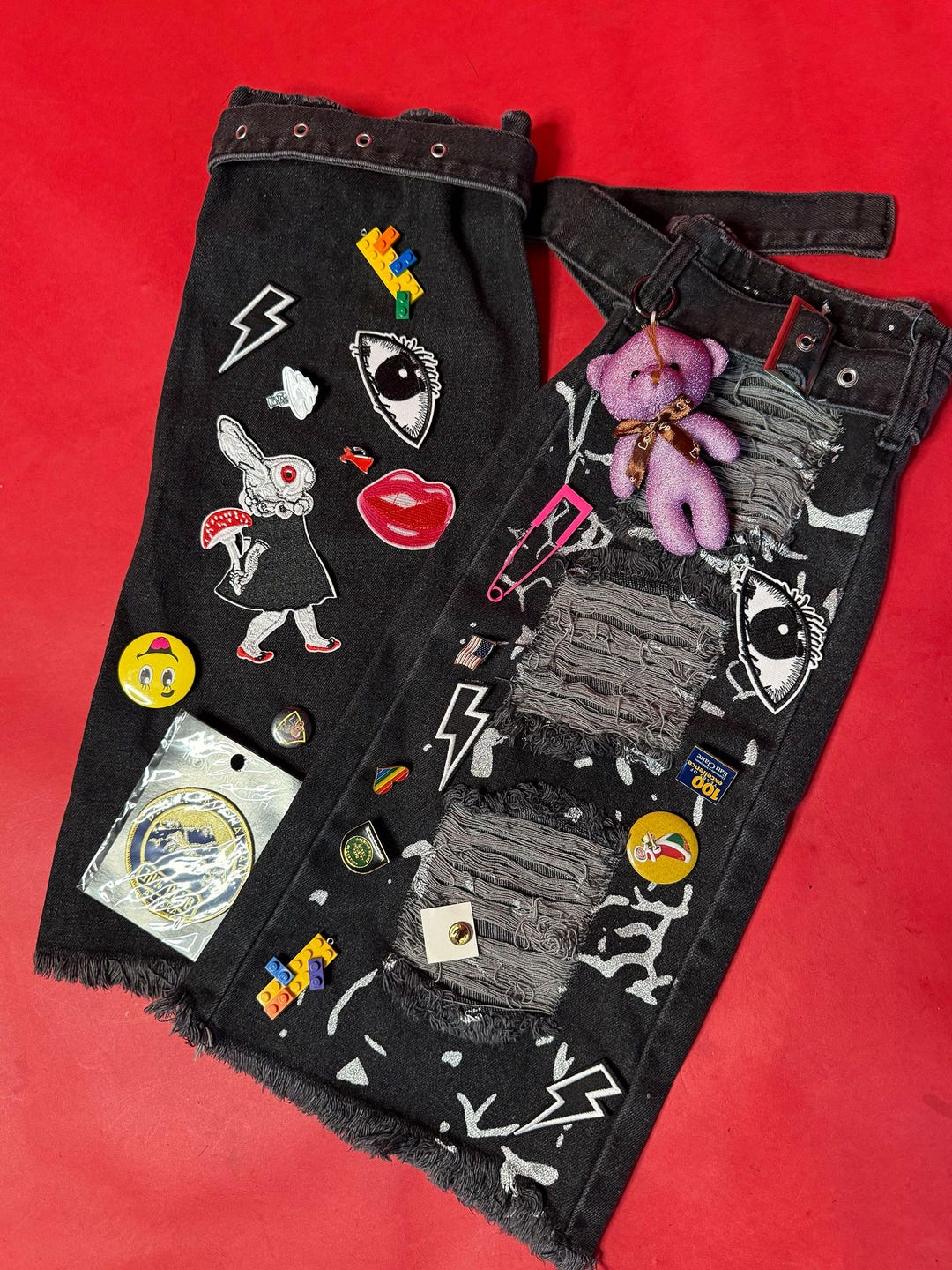 DIY Upcycled Boot Sleeve Set – Pins, Patches & Punk Storytelling Kit ...
