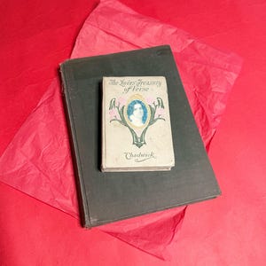 Conjunto de libro de poesía antiguo de 1906 y revista de arte y decoración vintage de 1937: un regalo romántico para poetas, escritores, artistas y amantes del diseño.