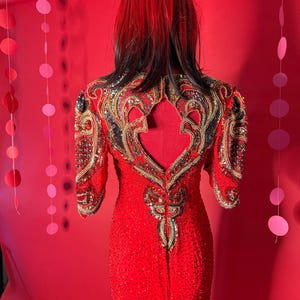 red hollywood glam dress Red Old Hollywood Dress
