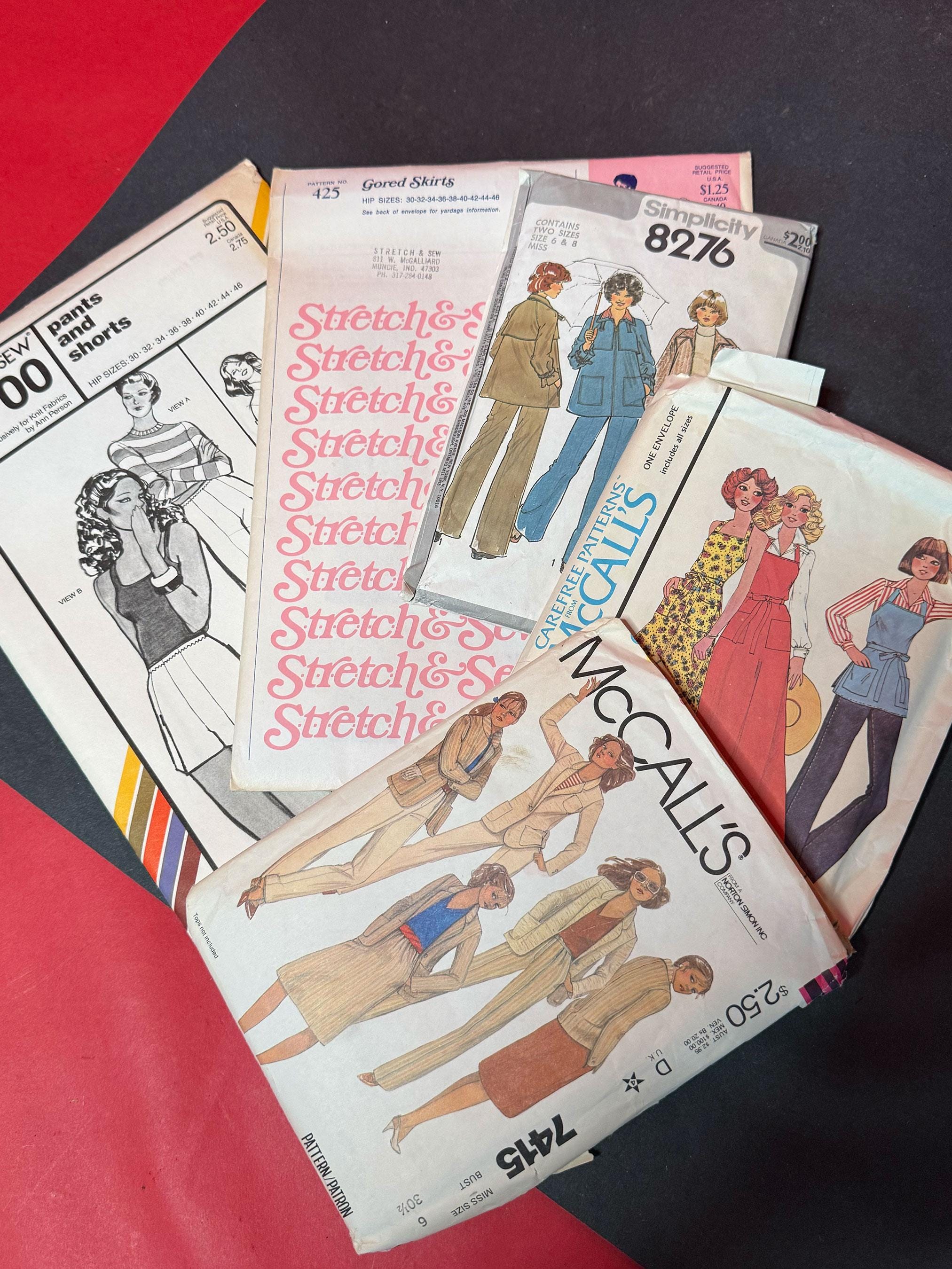 1970s Sewing Pattern Archive | Stretch & Sew, Mccall's, Simplicity - Etsy
