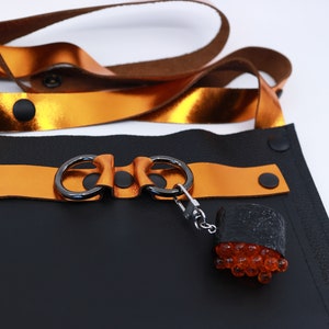 Leather Bag Suspenders Set, Fits Our Modular Hoodies, Upcycled Leather, Unique Accessories, Detachable, Street Style, Punk, Eco Fashion image 2