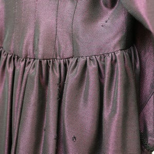 Vintage Retro 1950s Maxi Purple Dress with Embroidery, Unique Size S image 6