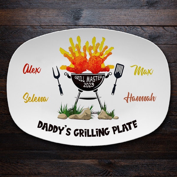 Grill Plate Father's Day Etsy